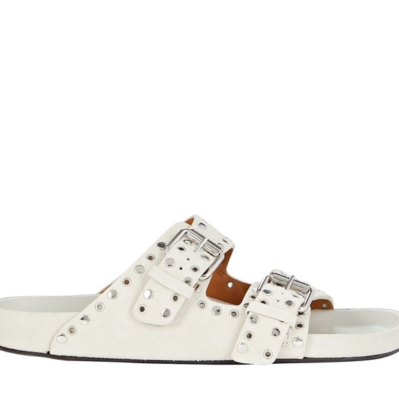 - - Isabel Marant Lenyo Studded Suede Sandals - Picture 4 of 12